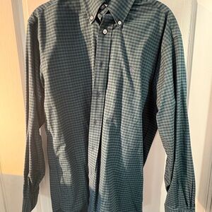 Brooks Brothers Dark Green Checkered Shirt (Madison Fit)